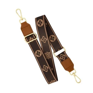 Gold Hardware Purse Strap with Brown Leather Head,Replacement Wide Crossbody ... - Picture 1 of 5