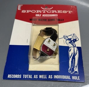 Vintage Sportcrest Golf Wrist Score Tally Keeper ~ In confezione NOS - Foto 1 di 7