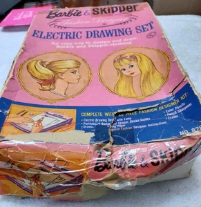 Vintage 1965 Barbie Skipper Electric Drawing Set Fashion Designer Art Box WORKS - Picture 1 of 24