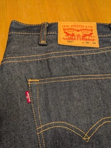 NEW Levis 501xx 501 Mens 38x34 Shrink-To-Fit Button Fly Denim Blue Jeans - NWOT - Picture 1 of 12
