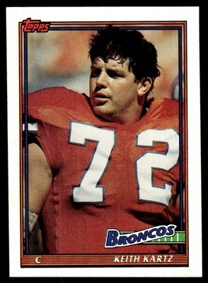 1991 Topps Keith Kartz Rookie Denver Broncos #562 Set Break - Image 1 of 2