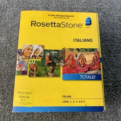 Rosetta Stone Italiano Italian Levels 1-5 Disk Language Learning “READ DESC” - Image 1 of 4