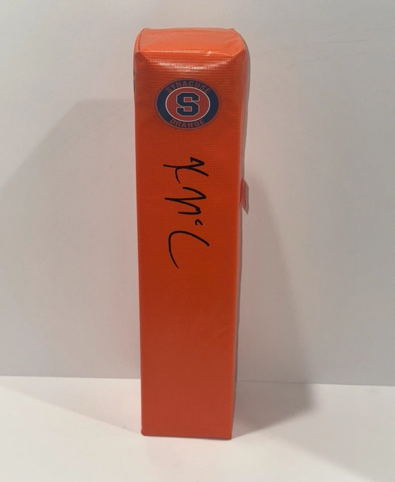 KYLE MCCORD SIGNED TOUCHDOWN PYLON SYRACUSE ORANGE FOOTBALL PROOF JSA COA - Image 1 of 1