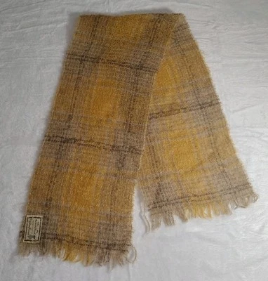 Vintage Andrew Stewart 51% Mohair 49% Wool Scarf Woven In Scotland 41" X 9" - Image 1 of 4