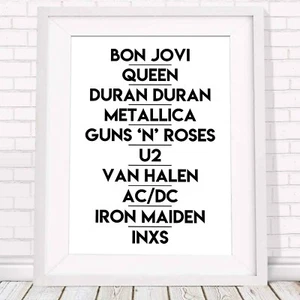 BANDS OF THE 80's - Music Poster Picture Print Sizes A5 to A0 **FREE DELIVERY** - Bild 1 von 14