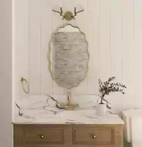 Irregular Asymmetrical Mirror - Modern Aesthetic Wall Decor for Bathroom & Home - Picture 1 of 8