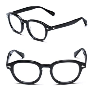 Montatura occhiali da vista Johnny Depp retrò acetato donna uomo nero 46 mm - Foto 1 di 15