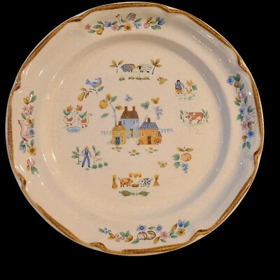 Plato de cena vintage Farm International Heartland reemplazo 7774 Japón gres Foto 1 de 2