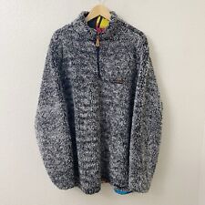 USA Palm Men’s Size 2XL Gray Reversible Sherpa 1/4 Zip Pullover Jacket