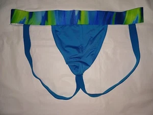PAPI MENS UNDERWEAR JOCKSTRAPS COLOR LIGHT BLUE W COLORED BAND SIZE MEDIUM M - Bild 1 von 3