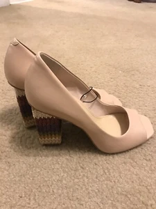 Nuevo Katy Perry The Catie Cube Zapato de Cuero con Tacón de Bomba para Mujer Talla 6.5 - Imagen 1 de 5