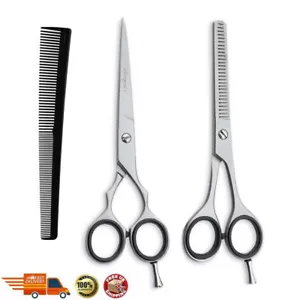 New Barber Salon Shears Hairdressing Set Thinning & Cutting Hair Cut Scissor Set - Picture 1 of 4