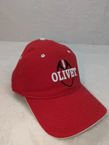 Under Armor Olivet Football .Baseball Cap Red Embroidered Unisex Adjustable - Imagen 1 de 13