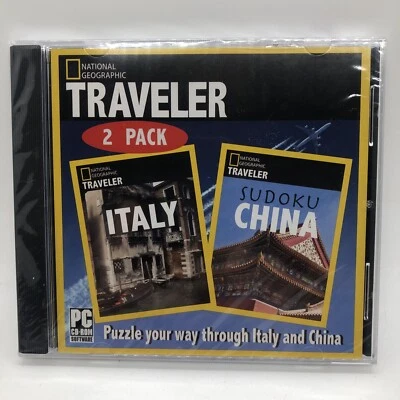 National Geographic Traveler 2 Pack: Italy + Sudoku China (New PC Game) Puzzles - Image 1 of 3