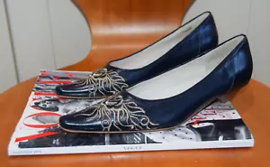 CARINA Italian Leather Ladies Court Shoes Navy Size 5/38 NEW (see description) - Picture 1 of 18