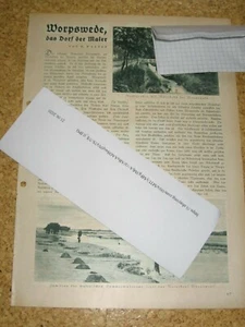 Worpswede Künstlerdorf Hundsrück Simmern Kirn Ravengiersburg Zeitschrift 1933 - Bild 1 von 2