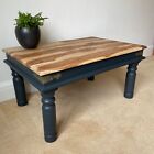 Up-Cycled Thakat Rectangular Coffee Table Painted Graphite Black