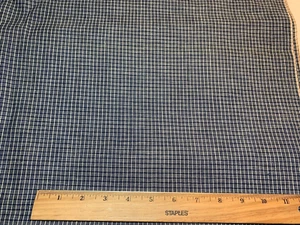 Antique Vintage Cotton Fabric Late 1800s Early 1900s Indigo Blue Homespun 1/2yd - Picture 1 of 4