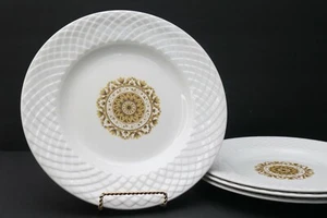 Vtg Enoch Wedgwood Gold Medallion Tunstall 10" Dinner Plates . Lots Of 3 - Picture 1 of 6