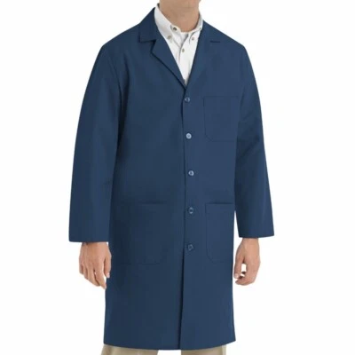 Brand New Men's Navy Lab Coat Size 38-56 - Image 1 of 3