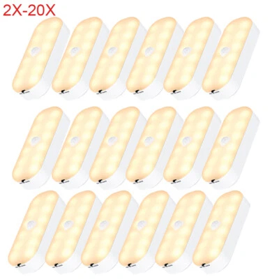 LED Nachtlicht mit Bewegungsmelder Magnetisch Nachtlampe Schrank Treppenlicht - Bild 1 von 4