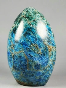 Natural Blue Apatite Standup Quartz Crystal Mineral Healing - Picture 1 of 12