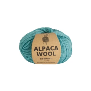 10x Malli 50g Alpaca Wool Blend Seafoam 4ply Knitting Yarn Balls Crochet Wools - Picture 1 of 1