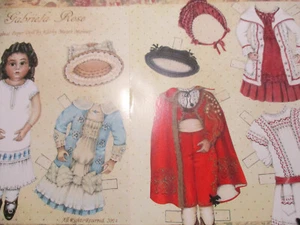 Kathy Mears Monier French Gabriela Rose Paper Doll UNCUT 2014 - Picture 1 of 2