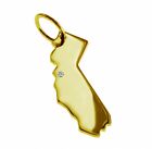 California pendant with a 0.015 ct diamond at your desired spot