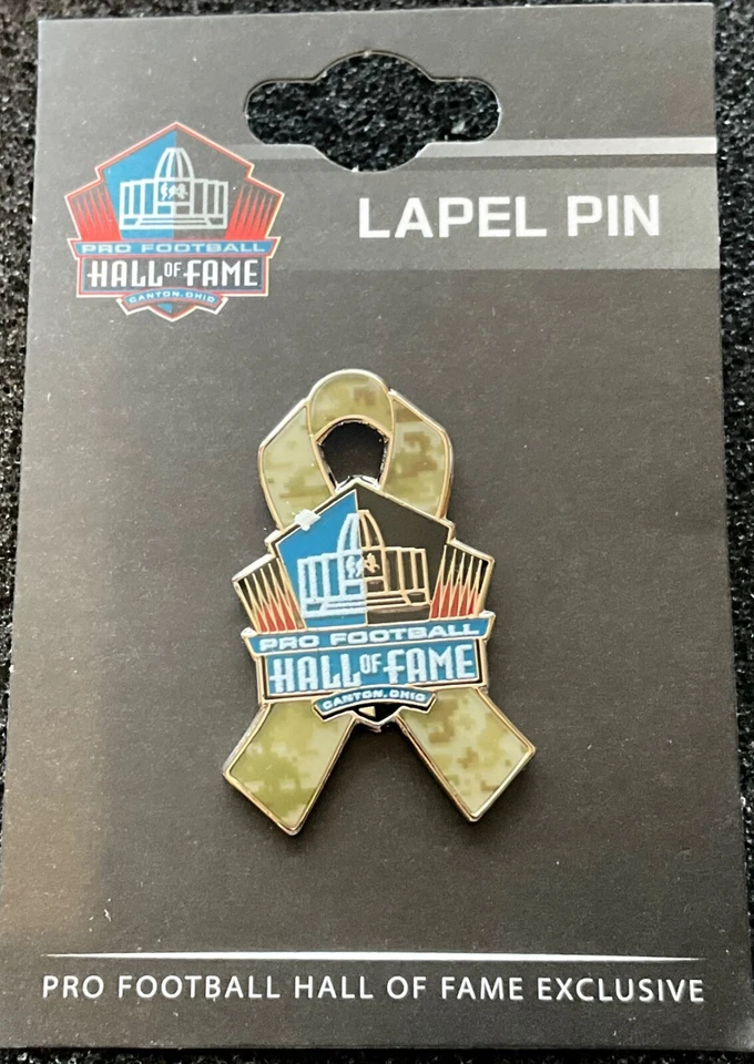 Hall of Fame Logo Salute to Service Camo Ribbon  Exclusive Commemorative Pin - Image 1 of 1