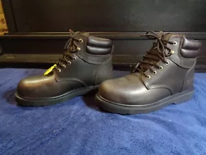 COLEMAN SCHNÜRSTIEFEL STAHLKAPPE ARBEIT/MOTORRAD BRAUN LEDER ARBEITSSTIEFEL 10,5 - Bild 1 von 11