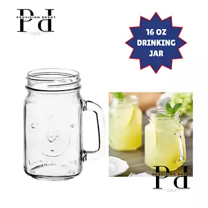 Rustic Charm 16 oz. County Fair Drinking Jar / Mason Jar with Handle - Picture 1 of 1