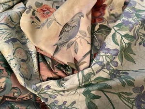 Confezione 4 cuciture lente vintage tessuto 'Uccellino' Laura Ashley/Texoprint set 225 g - Foto 1 di 6