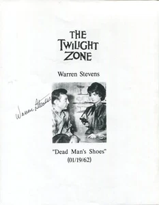 Warren Stevens Dead Man's Shoes The Twilight Zone Signed Autograph Photo - Picture 1 of 1