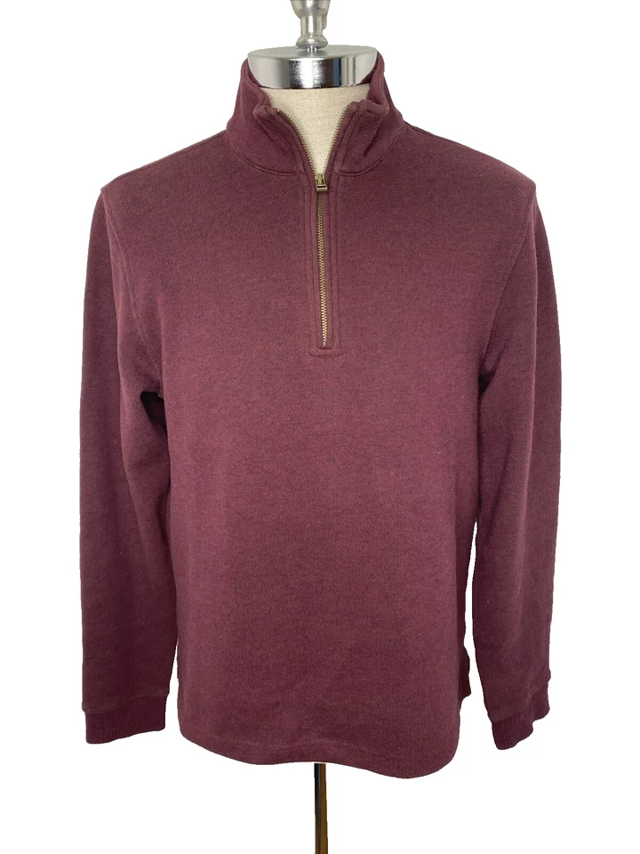 LL Bean Polar Camisa Sudadera 1/4 Cremallera Granate Top Mujer M Manga Larga Foto 1 de 4