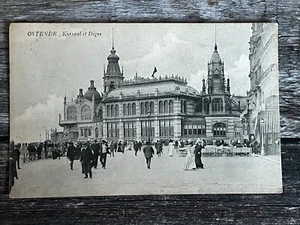 Ostende Bélgica Kursaal Et Digue principios de 1900 negro blanco postal de colección sin publicar - Imagen 1 de 3