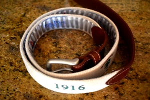 Reel Point Shelter Island Needlepoint Men' Belt Woodway Country Club 1916 (38) - Picture 1 of 7