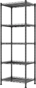 5-Wire Shelving Metal Storage Rack Adjustable Shelves, Standing Storage Shelf Un - Picture 1 of 12