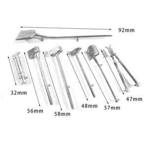 Metal Fire Extinguisher Hammer Tool Set for Henglong German Tiger I 1/16 RC Tank - Picture 1 of 4
