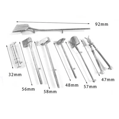Metal Fire Extinguisher Hammer Tool Set for Henglong German Tiger I 1/16 RC Tank - Image 1 of 4