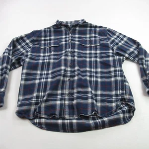 Jachs Shirt Mens 2XL Button Up Blue Plaid Pockets Long Sleeve Outdoors Heavy - Picture 1 of 11