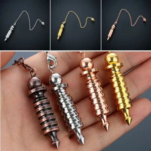 Schrauben Sie Shape Pendule Divination Dowing Heilung Metall Reiki Pendel - Bild 1 von 16