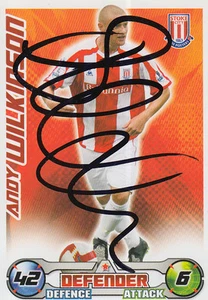 STOKE CITY HAND SIGNED ANDY WILKINSON 08/09 MATCH ATTAX CARD. - Picture 1 of 1
