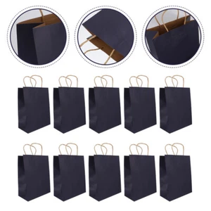 10 Pcs Kraftpapiereinkaufstaschen Tragetaschen Aus Papiertüten Mit Griffen - Bild 1 von 12