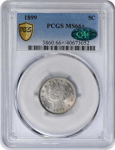1899 Liberty Nickel MS66+ PCGS (CAC) Cover