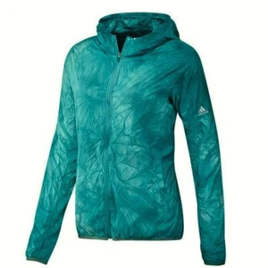 ADIDAS RunPack Dye Lightweight Reflective Full Zip Running Jacket NEW Womens S M - Picture 1 of 8
