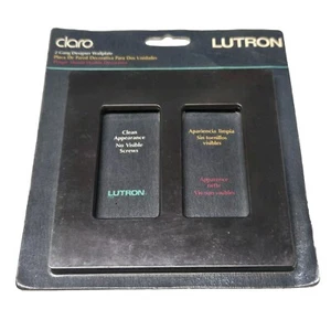 Lutron Claro CW-2-BR 2 Gang Dekorateur schraubenlos Wandplatte braun neu - Bild 1 von 3
