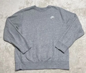 Nike Sportswear Club Fleece Sweatshirt Mens Small Gray Embroidered Logo BV2662 - Picture 1 of 10