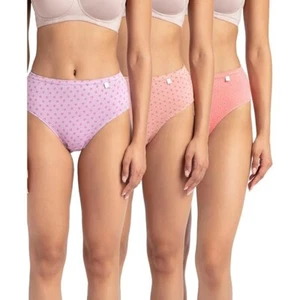 Women's High Coverage Super Combed Cotton Mid Waist Hipster Pack of 3 Free Ship - Picture 1 of 52