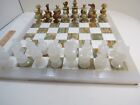 Ensemble d'échecs en marbre pierre onyx du Mexique, 14 x 14 planches article lourd